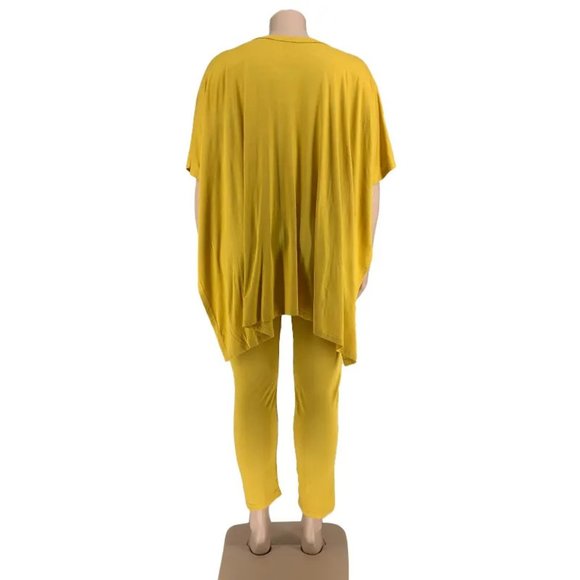 Women Plus Size Loose Solid Color Two Piece Set - Picture 3 of 15